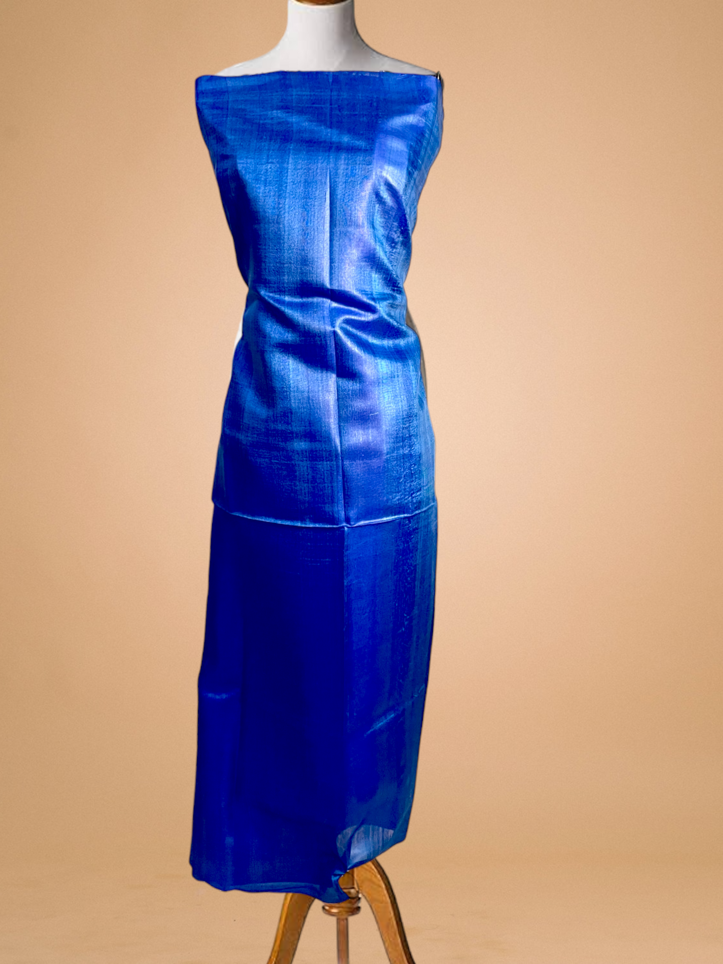 Ink Blue Mulberry Silk Material