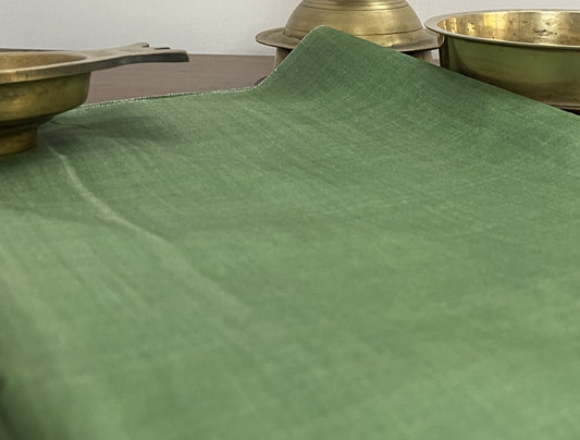 Dark Green Mulberry Silk Material