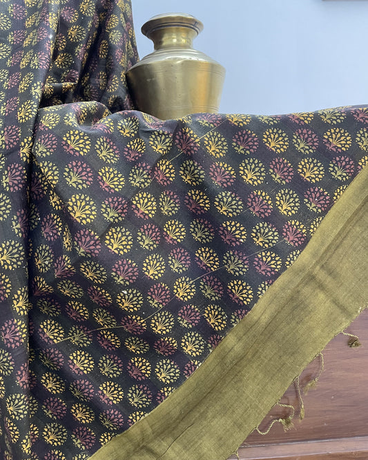 Brown Tie Printed Dupatta