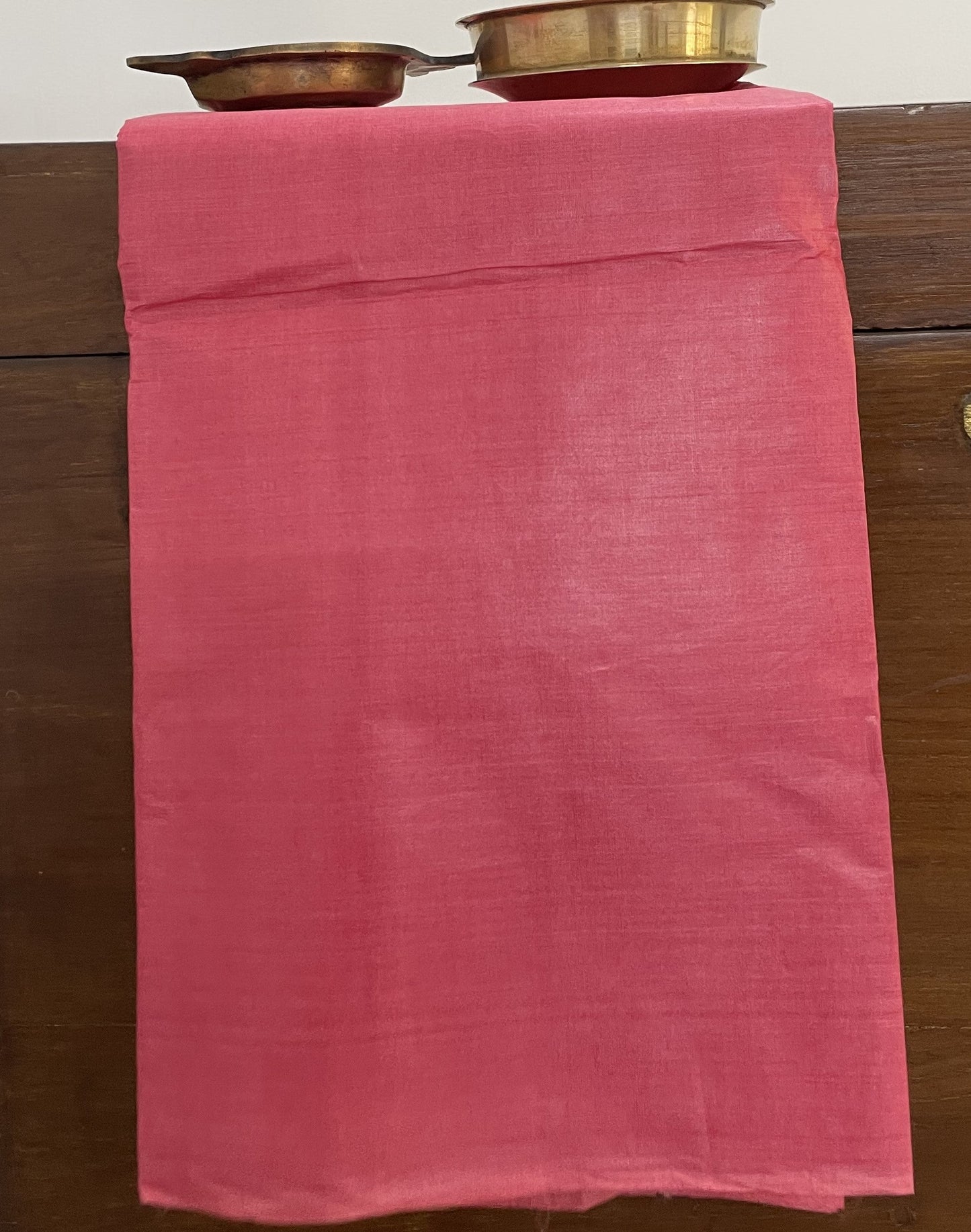 Pink Tasar Silk Material